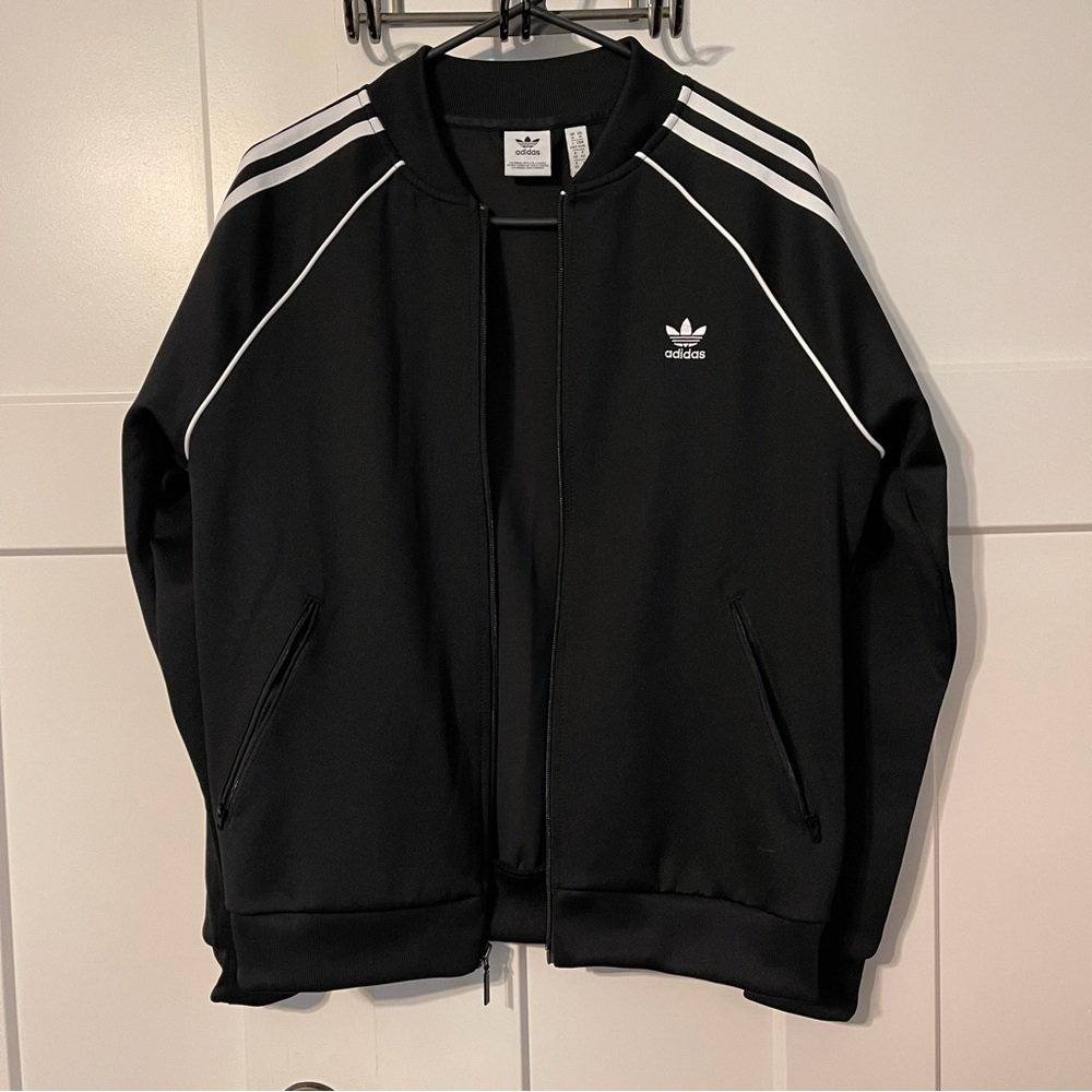 Adidas Classic Black Track Jacket - Picture 2 of 7